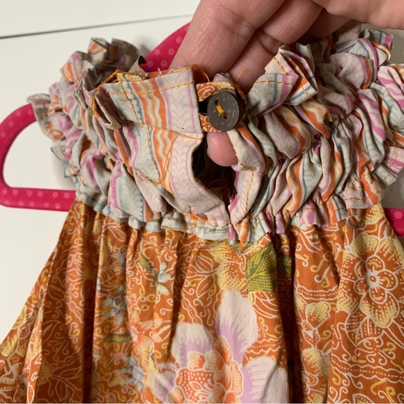 NWT Indonesia Made Mataram Rumah Batik Floral High Neck Summer Dress - Picture 8 of 10